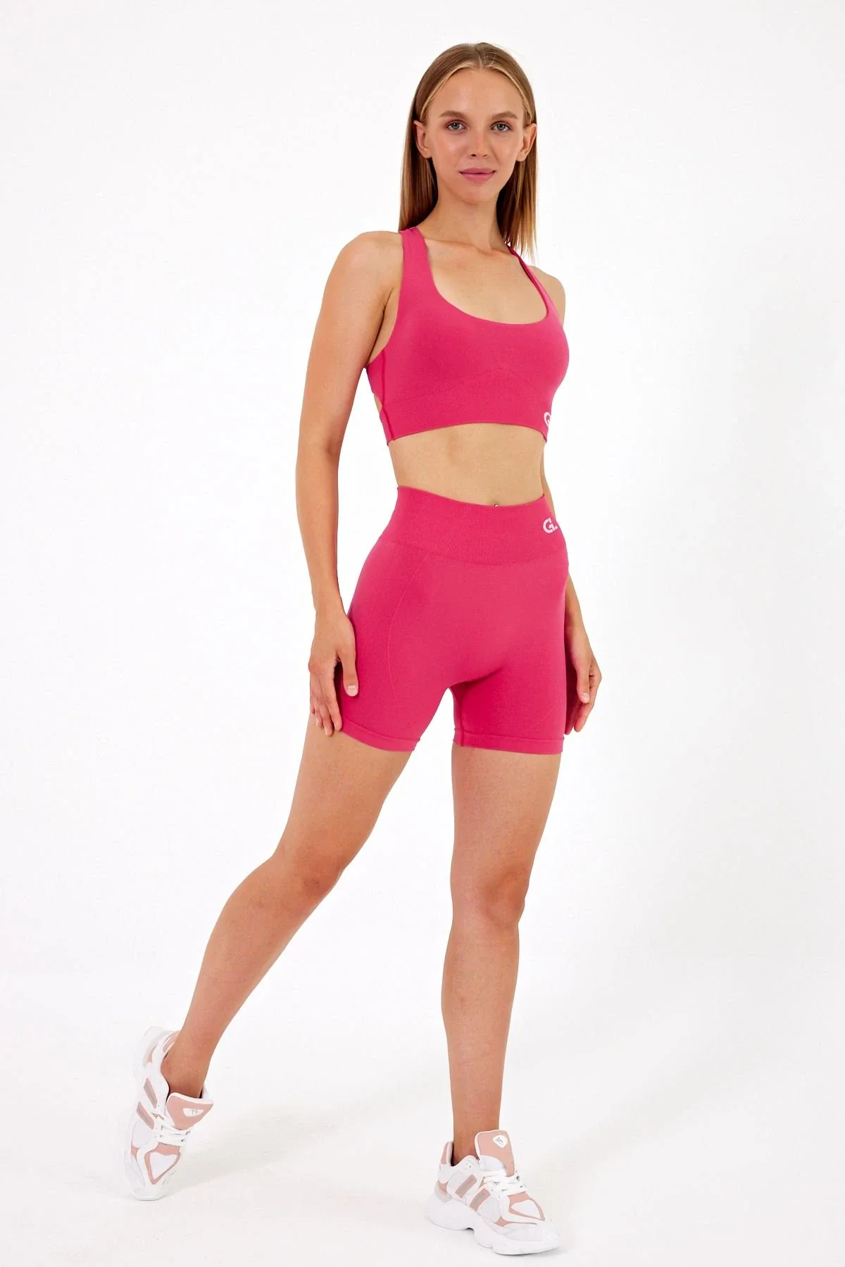Gym Lithe Şort (Büzgülü) Pembe